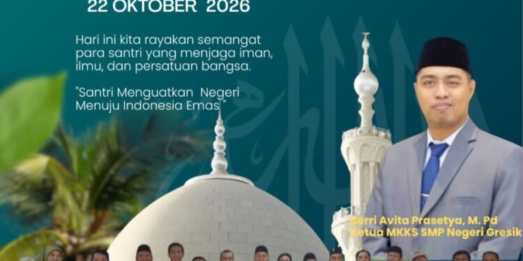Keluarga Besar MKKS SMP Negeri Gresik Ucapkan Selamat Hari Santri Nasional 2026