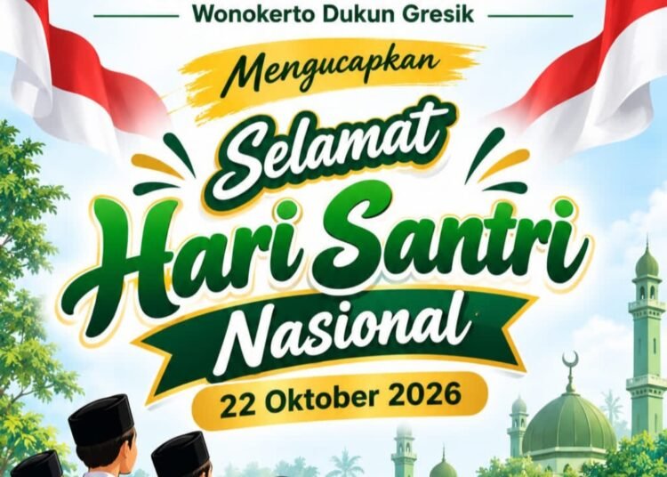Keluarga Besar SMK Bumi Aswaja Wonokerto Dukun Gresik Ucapkan Selamat Hari Santri Nasional 2026