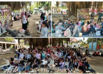 PEMBINAAN 2 SHAF: Di Kegiatan Bermain dan Belajar Padhang Njingglang di Alun-Alun Tulungagung