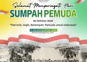 Kakanwil Kemenag Jatim Ucapkan Selamat Memperingati 98 Tahun Sumpah Pemuda 