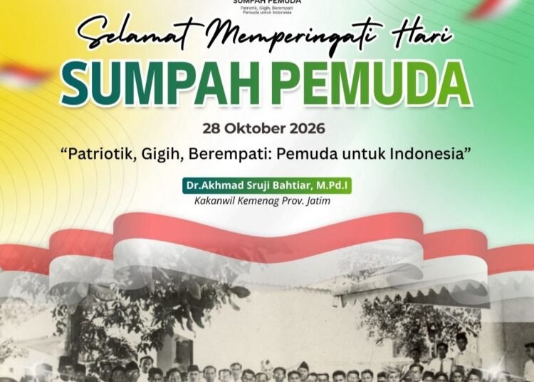 Kakanwil Kemenag Jatim Ucapkan Selamat Memperingati 98 Tahun Sumpah Pemuda