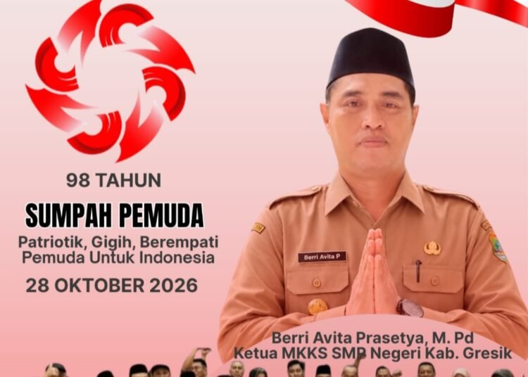 Keluarga Besar MKKS SMP Negeri Kabupaten Gresik Ucapkan Selamat Memperingati 98 Tahun Sumpah Pemuda