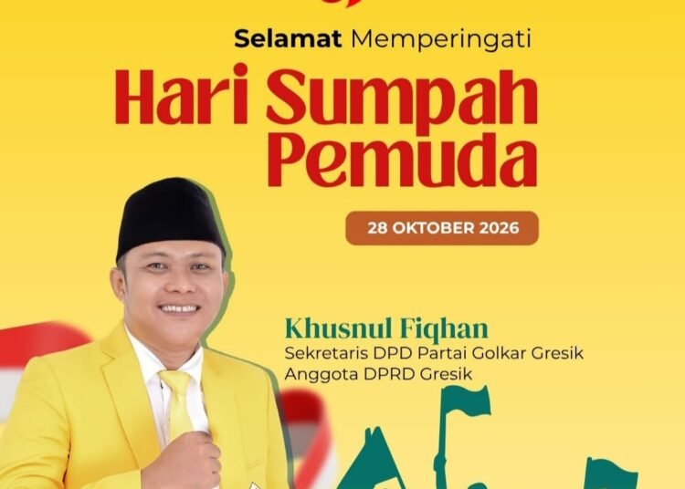 Khusnul Fiqhan DPRD Gresik Ucapkan Selamat Hari Sumpah Pemuda ke-98