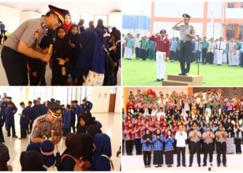 Kapolres Gresik Tanamkan Semangat Patriotisme kepada Pelajar Sekolah Rakyat di Momen Sumpah Pemuda