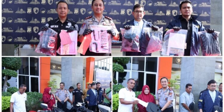 Polres Gresik Berhasil Ungkap Curanmor di Menganti, Bungah, Panceng, Manyar, Dukun, Driyorejo, dan Kecamatan Gresik: Motor Korban Langsung Dikembalikan Gratis !!