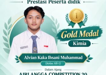 Harumkan MAN 1 Gresik, Alvian Raih Medali Emas Olimpiade Kimia Tingkat Nasional 