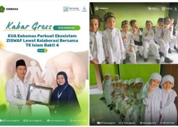 KUA Kebomas Kemenag Gresik Edukasi Anak-anak TK Berbagi dan Berinfak Sejak Dini!